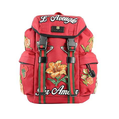 mens red gucci backpack|gucci backpack hummingbird.